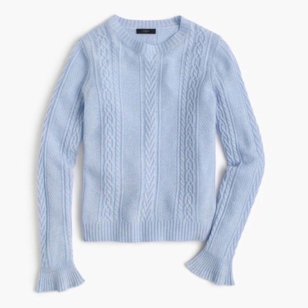 J. Crew Sweater with Ruffle Sleeve